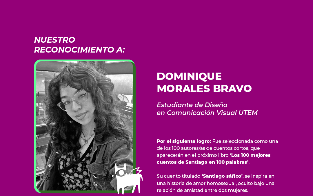 Reconocimiento literario a la estudiante Dominique Morales